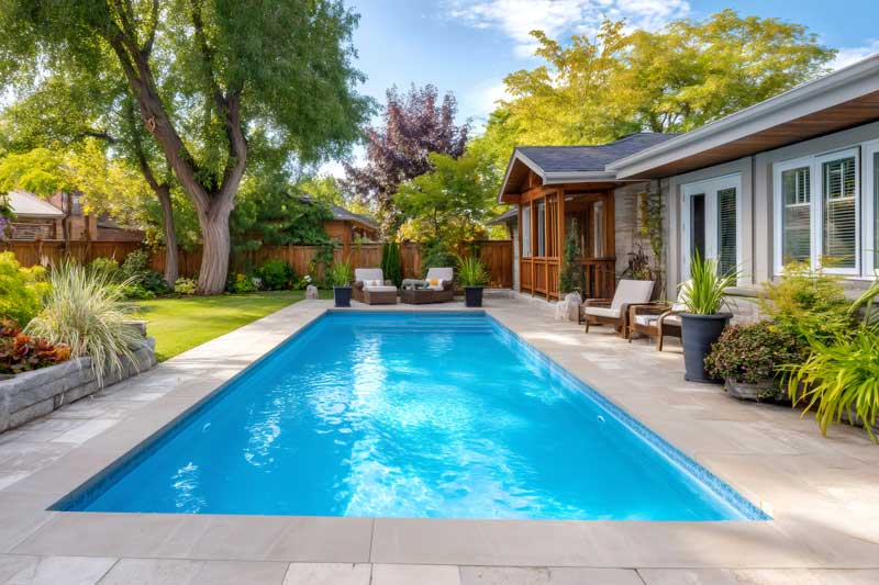 serene-backyard-oasis-with-sparkling-pool-and-lounge-area_66572387 home inground swimming pool